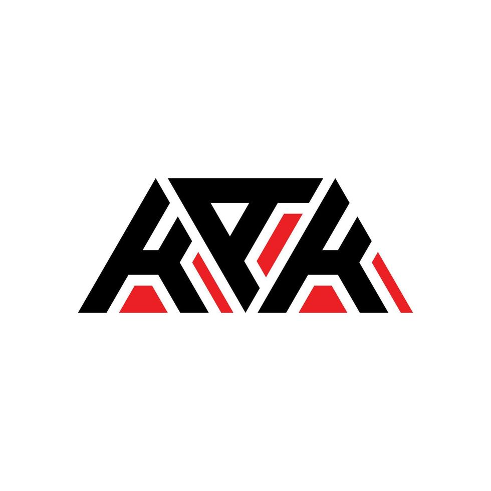 diseño de logotipo de letra triangular kak con forma de triángulo. monograma de diseño del logotipo del triángulo kak. plantilla de logotipo de vector de triángulo kak con color rojo. logotipo triangular kak logotipo simple, elegante y lujoso. kak