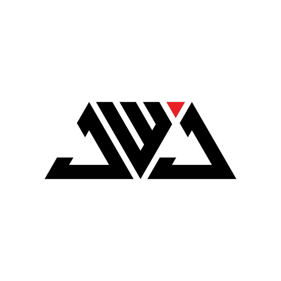 jwj diseño de logotipo de letra triangular con forma de triángulo. monograma de diseño del logotipo del triángulo jwj. plantilla de logotipo de vector de triángulo jwj con color rojo. logotipo triangular jwj logotipo simple, elegante y lujoso. jwj