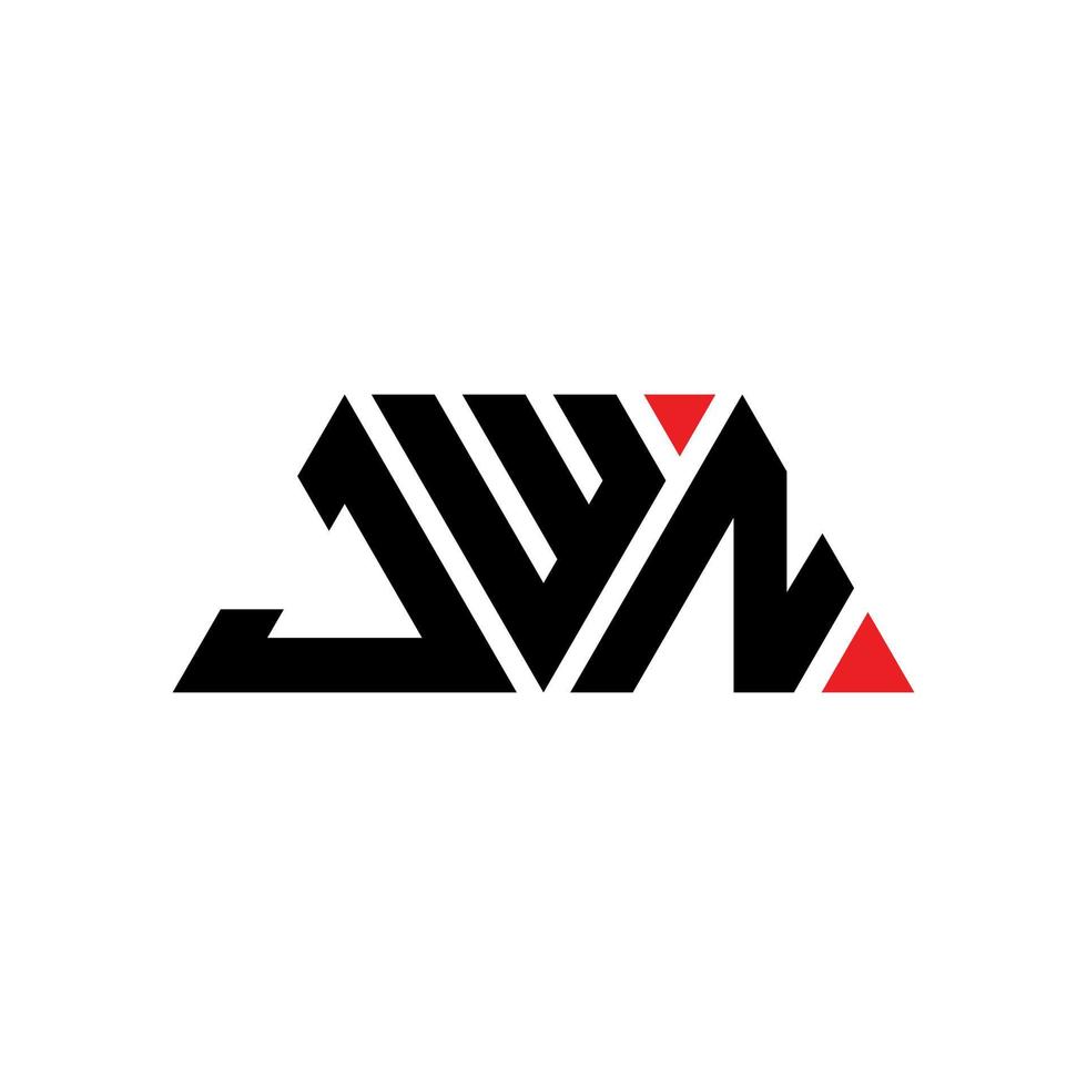 jwn diseño de logotipo de letra triangular con forma de triángulo. monograma de diseño del logotipo del triángulo jwn. plantilla de logotipo de vector de triángulo jwn con color rojo. logotipo triangular jwn logotipo simple, elegante y lujoso. jwn