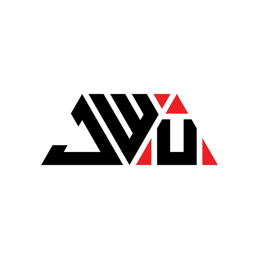 diseño de logotipo de letra triangular jwu con forma de triángulo. monograma de diseño del logotipo del triángulo jwu. plantilla de logotipo de vector de triángulo jwu con color rojo. logotipo triangular jwu logotipo simple, elegante y lujoso. jwu