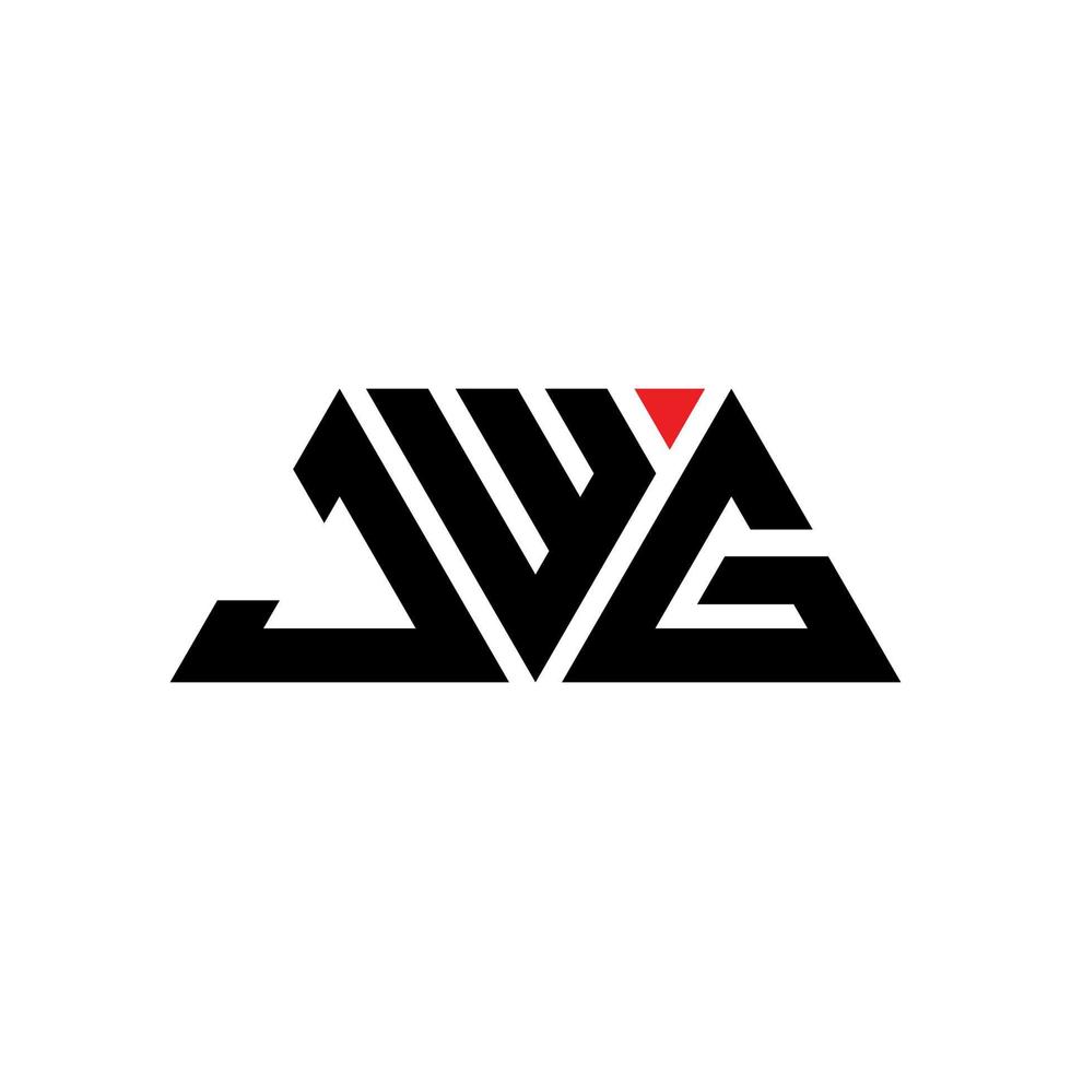 jwg diseño de logotipo de letra triangular con forma de triángulo. monograma de diseño de logotipo de triángulo jwg. plantilla de logotipo de vector de triángulo jwg con color rojo. logotipo triangular jwg logotipo simple, elegante y lujoso. jwg