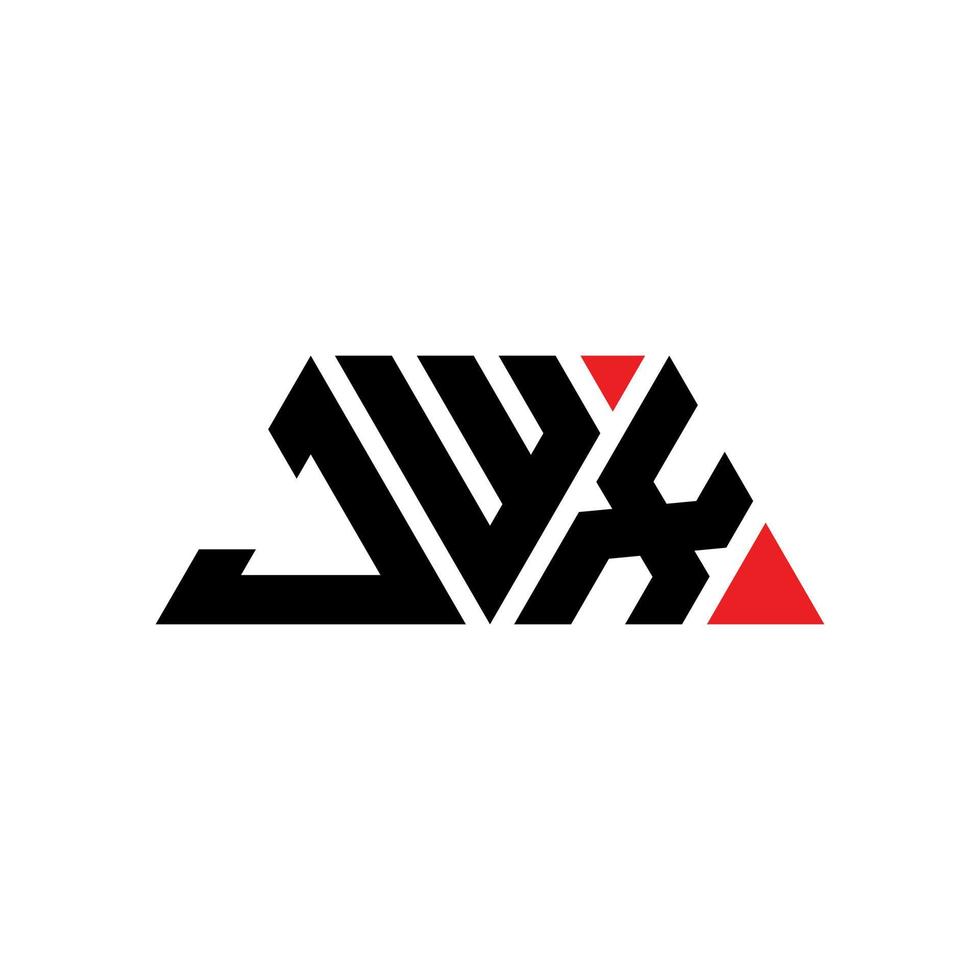 Diseño de logotipo de letra triangular jwx con forma de triángulo. monograma de diseño del logotipo del triángulo jwx. plantilla de logotipo de vector de triángulo jwx con color rojo. logotipo triangular jwx logotipo simple, elegante y lujoso. jwx