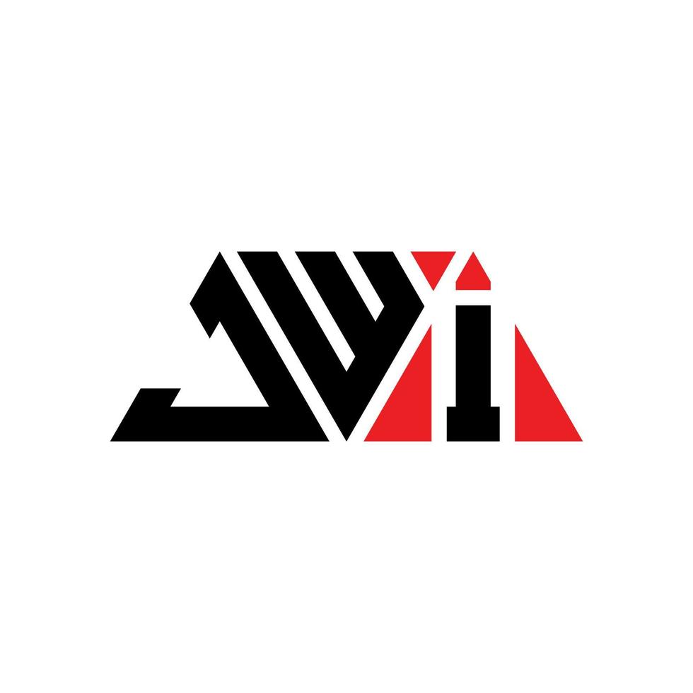 diseño de logotipo de letra triangular jwi con forma de triángulo. monograma de diseño del logotipo del triángulo jwi. plantilla de logotipo de vector de triángulo jwi con color rojo. logotipo triangular jwi logotipo simple, elegante y lujoso. jwi