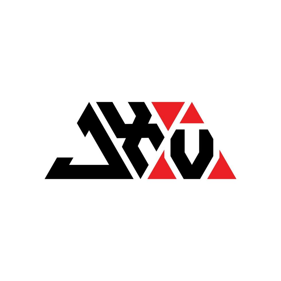 jxv diseño de logotipo de letra triangular con forma de triángulo. monograma de diseño del logotipo del triángulo jxv. Plantilla de logotipo de vector de triángulo jxv con color rojo. logotipo triangular jxv logotipo simple, elegante y lujoso. jxv