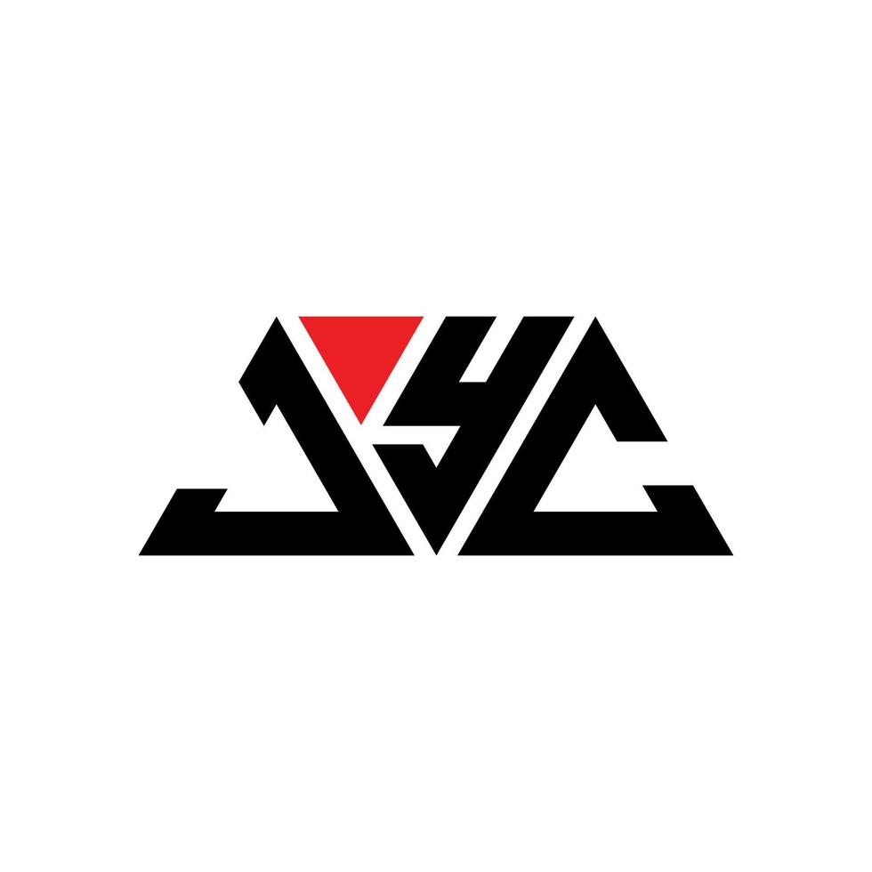 diseño de logotipo de letra triangular jyc con forma de triángulo. monograma de diseño del logotipo del triángulo jyc. plantilla de logotipo de vector de triángulo jyc con color rojo. logotipo triangular jyc logotipo simple, elegante y lujoso. jc