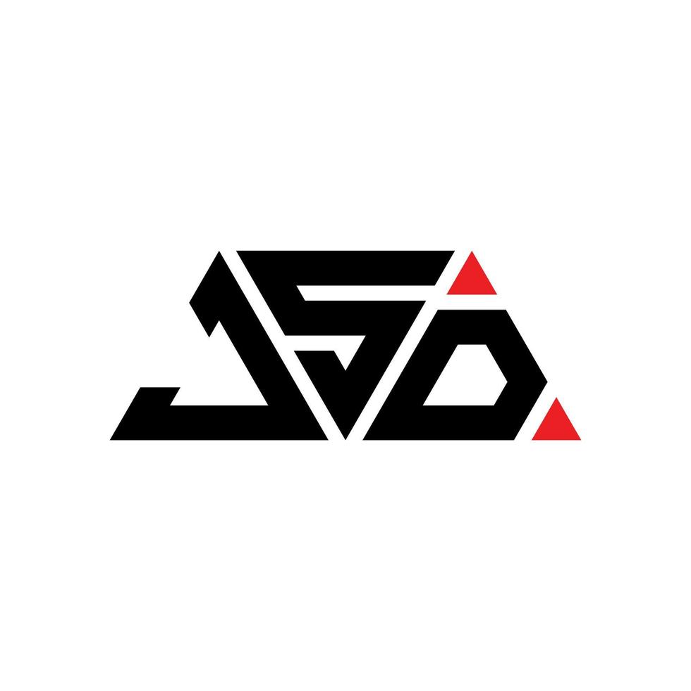 jsd diseño de logotipo de letra triangular con forma de triángulo. monograma de diseño del logotipo del triángulo jsd. Plantilla de logotipo de vector de triángulo jsd con color rojo. logotipo triangular jsd logotipo simple, elegante y lujoso. jsd