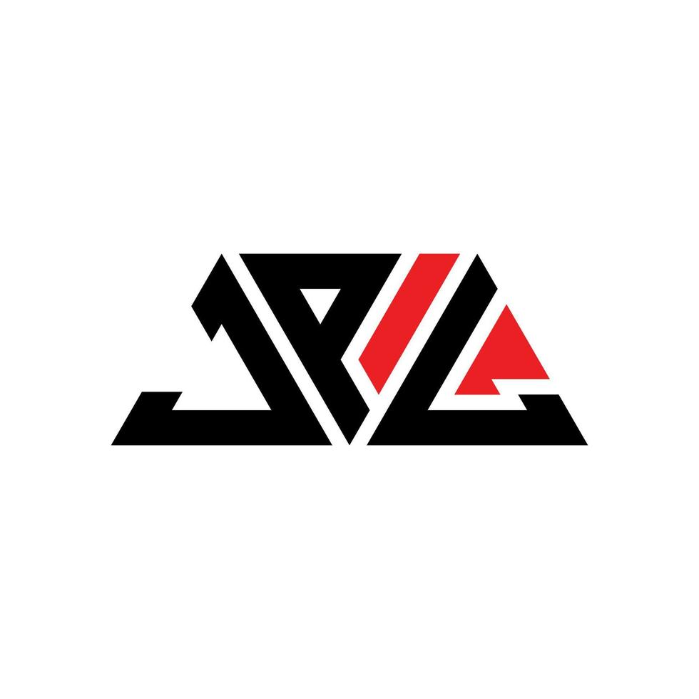 Diseño de logotipo de letra triangular jpl con forma de triángulo. monograma de diseño de logotipo de triángulo jpl. plantilla de logotipo de vector de triángulo jpl con color rojo. logotipo triangular jpl logotipo simple, elegante y lujoso. jpl