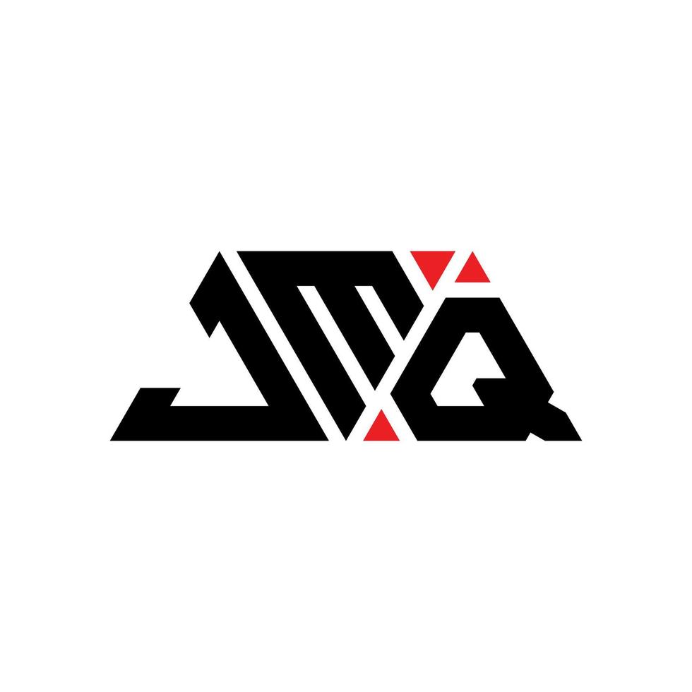 diseño de logotipo de letra triangular jmq con forma de triángulo. monograma de diseño del logotipo del triángulo jmq. Plantilla de logotipo de vector de triángulo jmq con color rojo. logotipo triangular jmq logotipo simple, elegante y lujoso. jmq