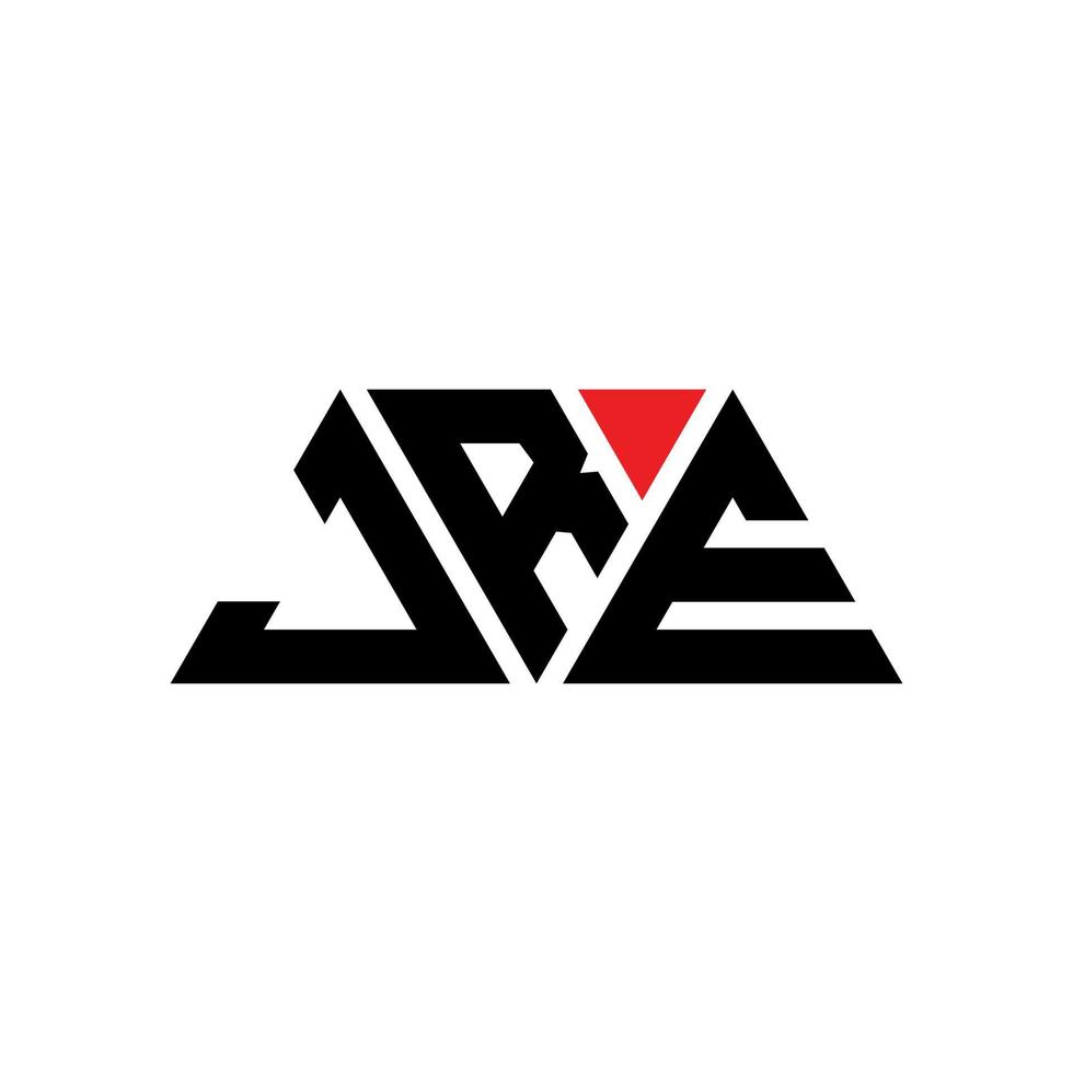 JRE triangle letter logo design with triangle shape. JRE triangle logo design monogram. JRE triangle vector logo template with red color. JRE triangular logo Simple, Elegant, and Luxurious Logo. JRE