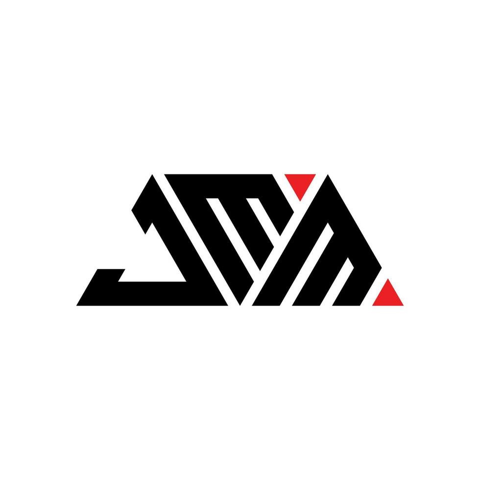 diseño de logotipo de letra triangular jmm con forma de triángulo. monograma de diseño del logotipo del triángulo jmm. plantilla de logotipo de vector de triángulo jmm con color rojo. logotipo triangular jmm logotipo simple, elegante y lujoso. mmm