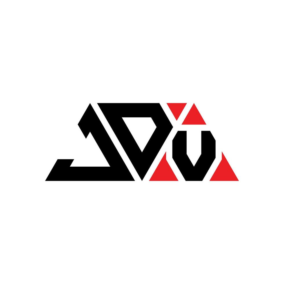 diseño de logotipo de letra triangular jdv con forma de triángulo. monograma de diseño del logotipo del triángulo jdv. jdv triángulo vector logo plantilla con color rojo. logotipo triangular jdv logotipo simple, elegante y lujoso. jdv