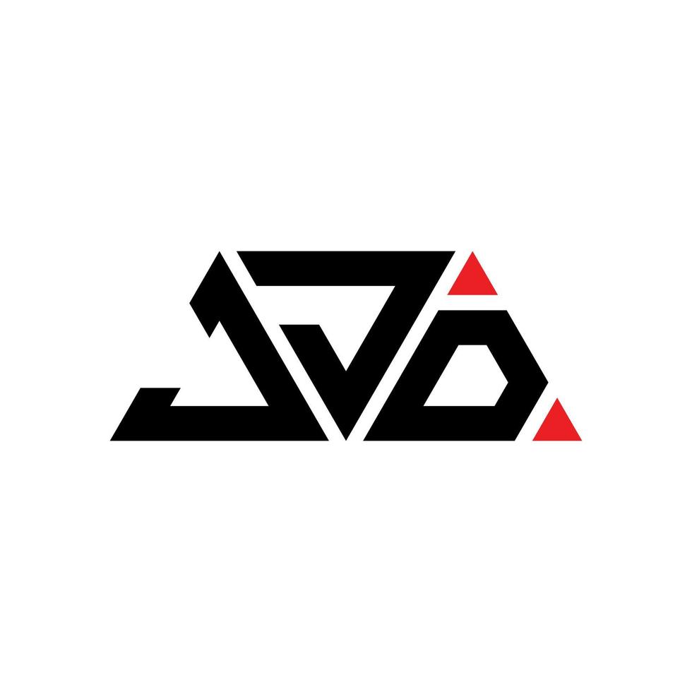 JJD triangle letter logo design with triangle shape. JJD triangle logo design monogram. JJD triangle vector logo template with red color. JJD triangular logo Simple, Elegant, and Luxurious Logo. JJD