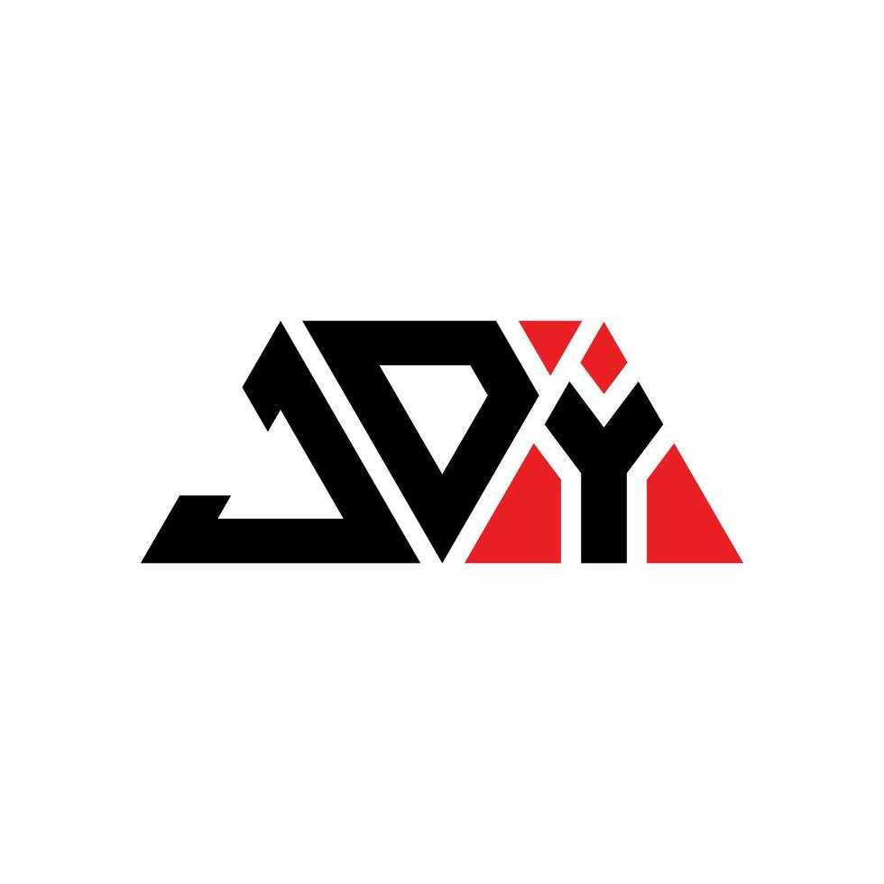 diseño de logotipo de letra jdy triángulo con forma de triángulo. monograma de diseño del logotipo del triángulo jdy. plantilla de logotipo de vector de triángulo jdy con color rojo. logotipo triangular jdy logotipo simple, elegante y lujoso. jdy