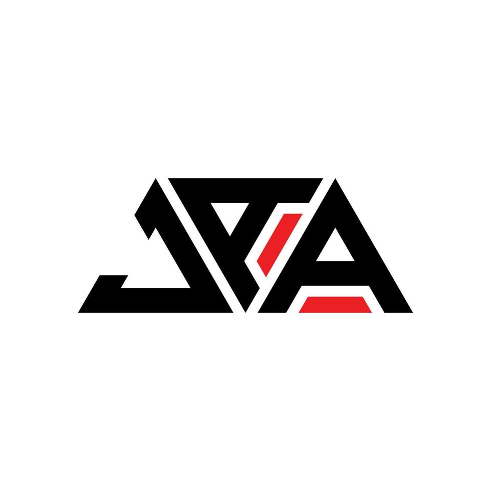 diseño de logotipo de letra triangular jaa con forma de triángulo. monograma de diseño del logotipo del triángulo jaa. plantilla de logotipo de vector de triángulo jaa con color rojo. logotipo triangular jaa logotipo simple, elegante y lujoso. Jaa