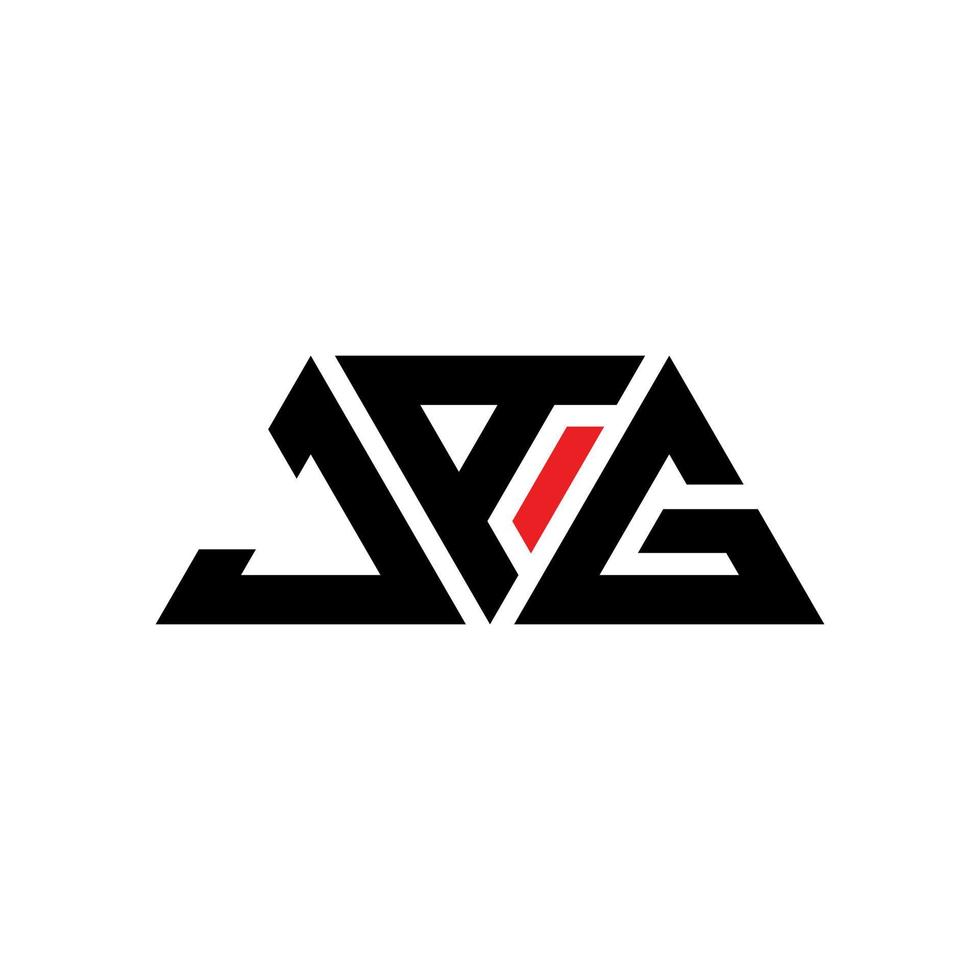 diseño de logotipo de letra de triángulo jag con forma de triángulo. monograma de diseño de logotipo de triángulo jag. plantilla de logotipo de vector de triángulo jag con color rojo. logotipo triangular jag logotipo simple, elegante y lujoso. punta