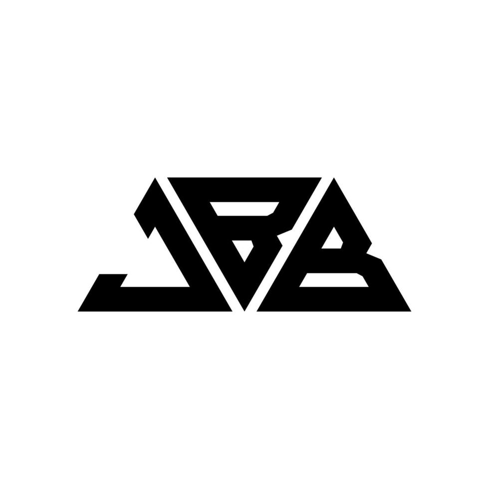 diseño de logotipo de letra triangular jbb con forma de triángulo. monograma de diseño del logotipo del triángulo jbb. plantilla de logotipo de vector de triángulo jbb con color rojo. logotipo triangular jbb logotipo simple, elegante y lujoso. jbb