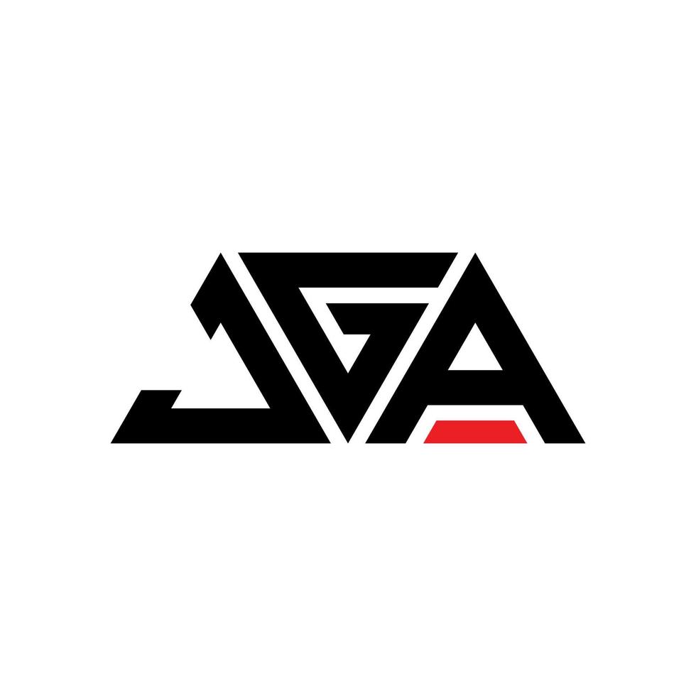JGA triangle letter logo design with triangle shape JGA triangle logo