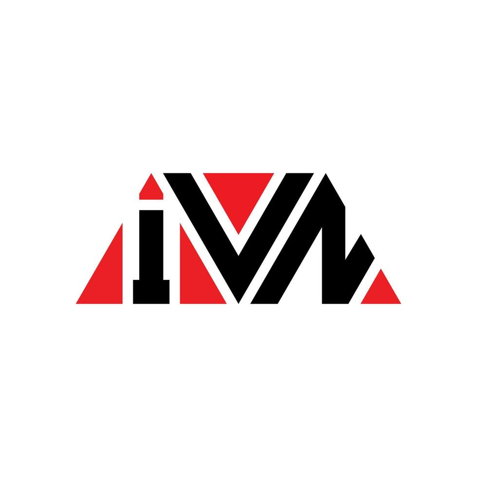 Diseño de logotipo de letra de triángulo ivn con forma de triángulo. monograma de diseño de logotipo de triángulo ivn. plantilla de logotipo de vector de triángulo ivn con color rojo. logotipo triangular ivn logotipo simple, elegante y lujoso. ivn