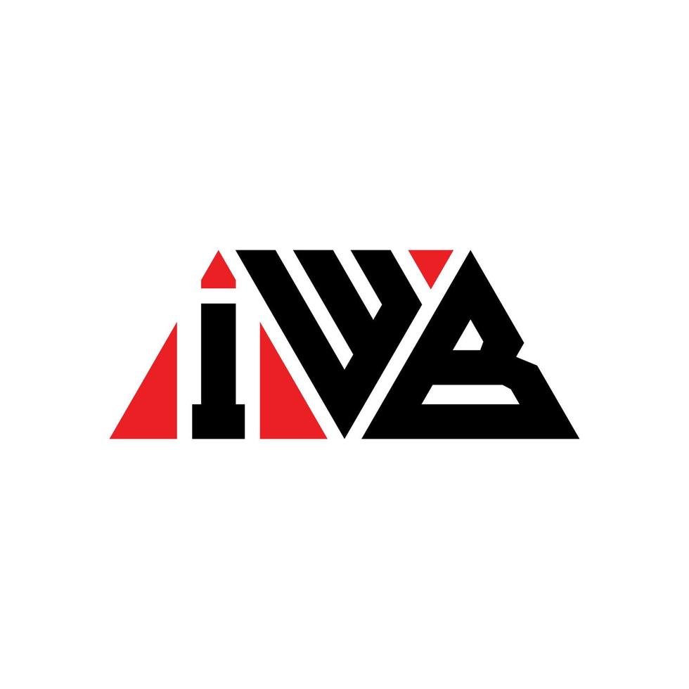 IWB triangle letter logo design with triangle shape. IWB triangle logo design monogram. IWB triangle vector logo template with red color. IWB triangular logo Simple, Elegant, and Luxurious Logo. IWB