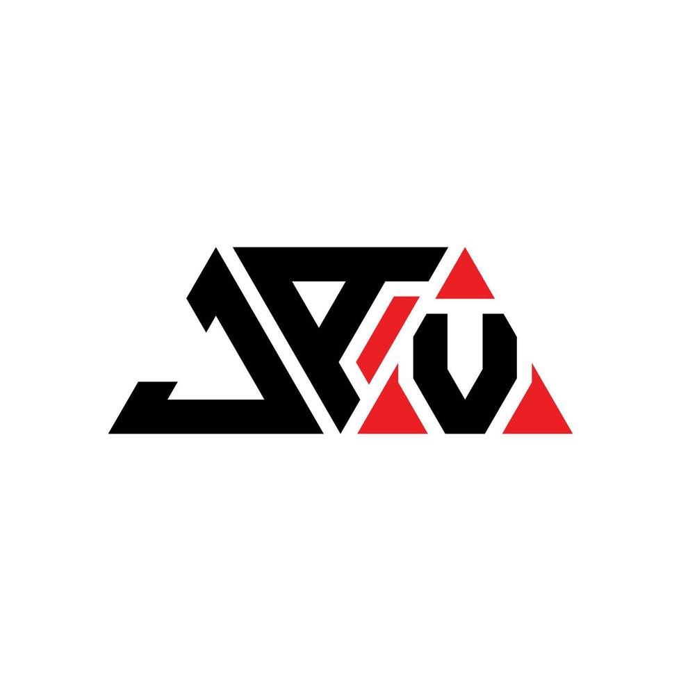 JAV triangle letter logo design with triangle shape. JAV triangle logo design monogram. JAV triangle vector logo template with red color. JAV triangular logo Simple, Elegant, and Luxurious Logo. JAV