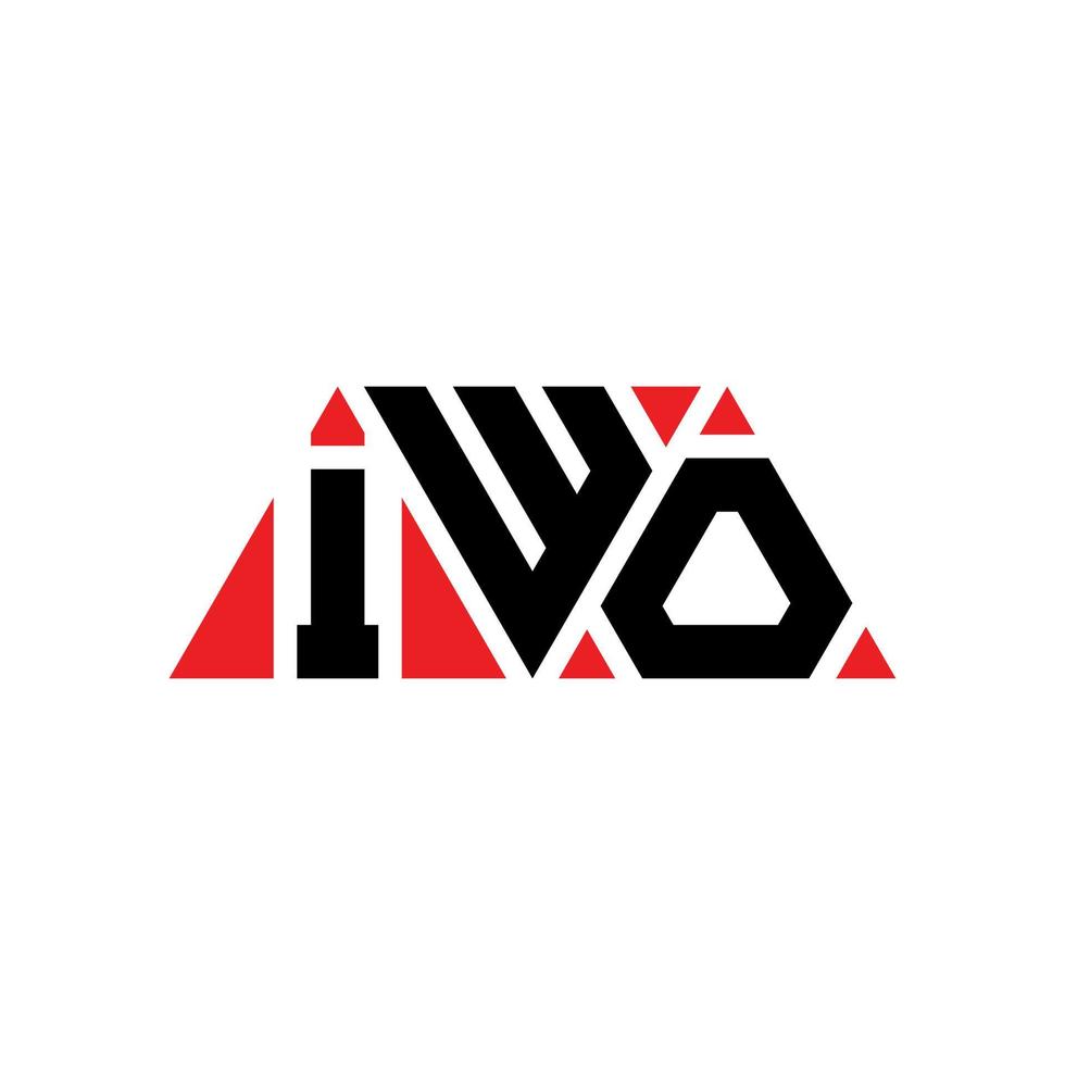Diseño de logotipo de letra triangular iwo con forma de triángulo. monograma de diseño del logotipo del triángulo iwo. Plantilla de logotipo de vector de triángulo iwo con color rojo. logotipo triangular iwo logotipo simple, elegante y lujoso. iwo