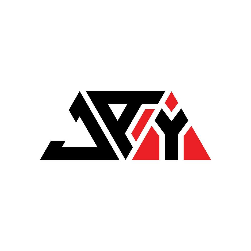 diseño de logotipo de letra de triángulo jay con forma de triángulo. monograma de diseño de logotipo de triángulo jay. plantilla de logotipo de vector de triángulo jay con color rojo. logotipo triangular jay logotipo simple, elegante y lujoso. arrendajo