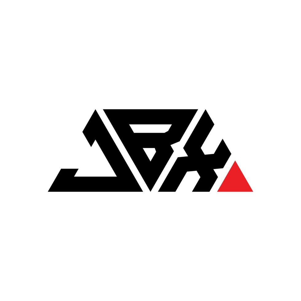 Diseño de logotipo de letra triangular jbx con forma de triángulo. monograma de diseño del logotipo del triángulo jbx. plantilla de logotipo de vector de triángulo jbx con color rojo. logotipo triangular jbx logotipo simple, elegante y lujoso. jbx