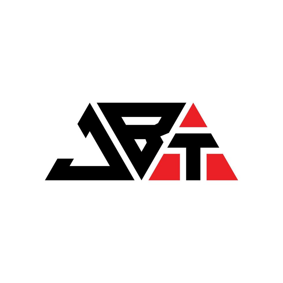 JBT triangle letter logo design with triangle shape. JBT triangle logo design monogram. JBT triangle vector logo template with red color. JBT triangular logo Simple, Elegant, and Luxurious Logo. JBT