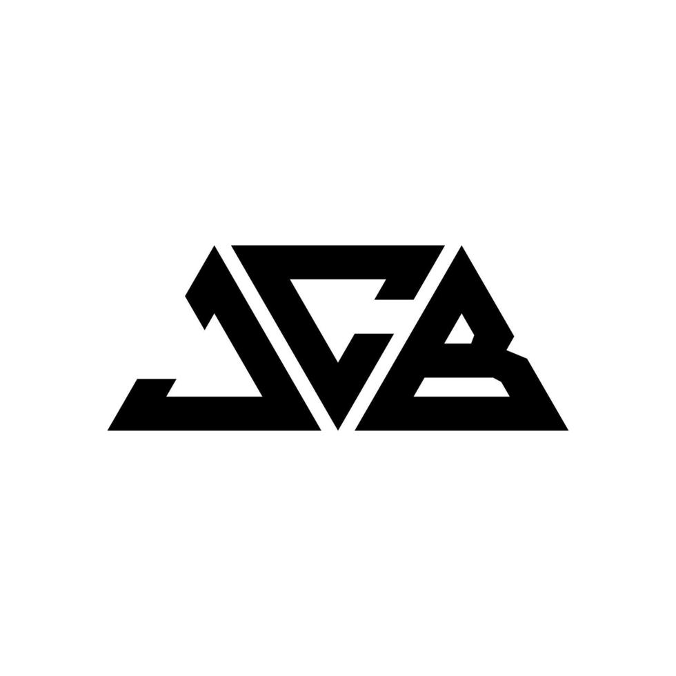 Diseño de logotipo de letra triangular jcb con forma de triángulo. Monograma de diseño del logotipo del triángulo jcb. plantilla de logotipo de vector de triángulo jcb con color rojo. logotipo triangular jcb logotipo simple, elegante y lujoso. jcb