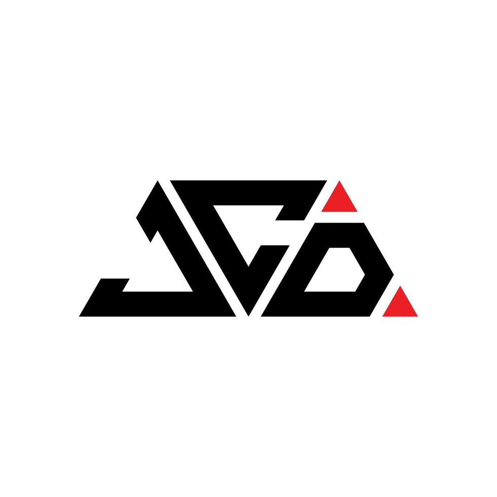 JCD triangle letter logo design with triangle shape. JCD triangle logo design monogram. JCD triangle vector logo template with red color. JCD triangular logo Simple, Elegant, and Luxurious Logo. JCD