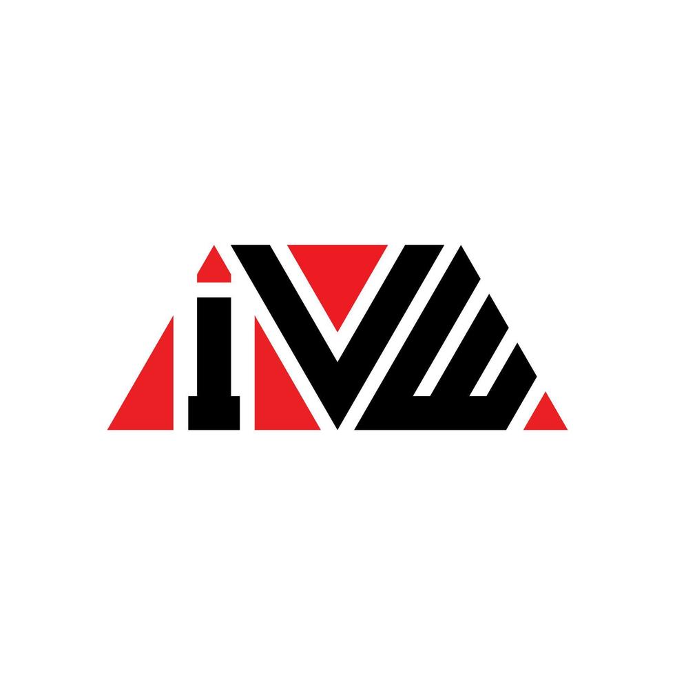 diseño de logotipo de letra triangular ivw con forma de triángulo. monograma de diseño de logotipo de triángulo ivw. plantilla de logotipo de vector de triángulo ivw con color rojo. logotipo triangular ivw logotipo simple, elegante y lujoso. ivw