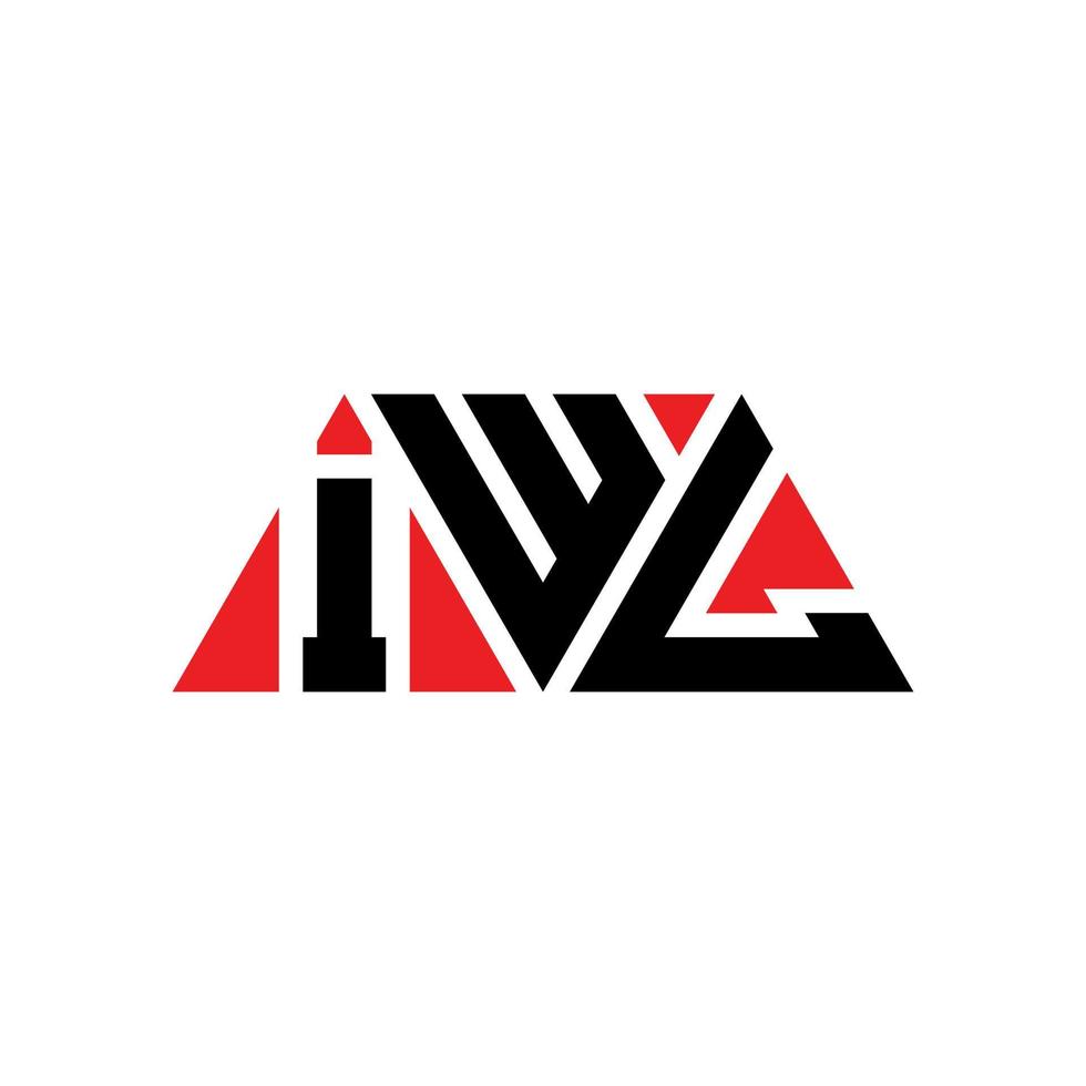IWL triangle letter logo design with triangle shape. IWL triangle logo design monogram. IWL triangle vector logo template with red color. IWL triangular logo Simple, Elegant, and Luxurious Logo. IWL