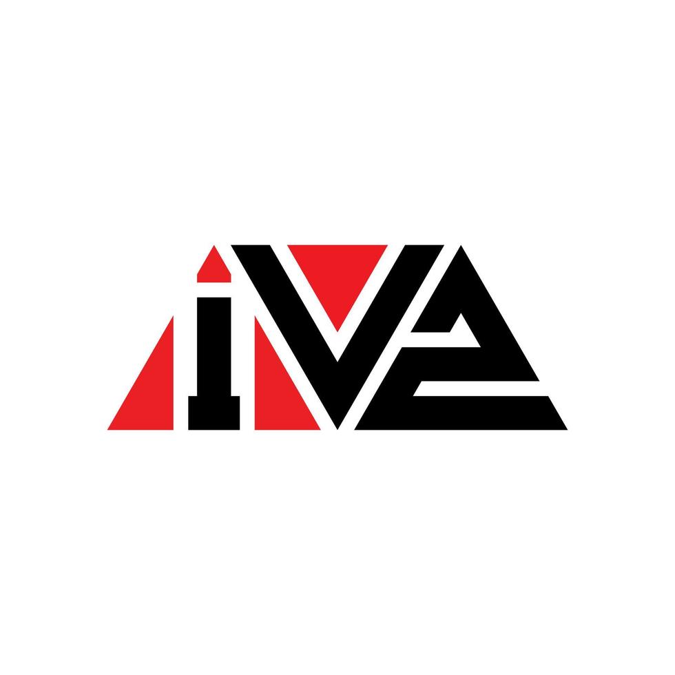 Diseño de logotipo de letra triangular ivz con forma de triángulo. monograma de diseño del logotipo del triángulo ivz. plantilla de logotipo de vector de triángulo ivz con color rojo. logotipo triangular ivz logotipo simple, elegante y lujoso. ivz