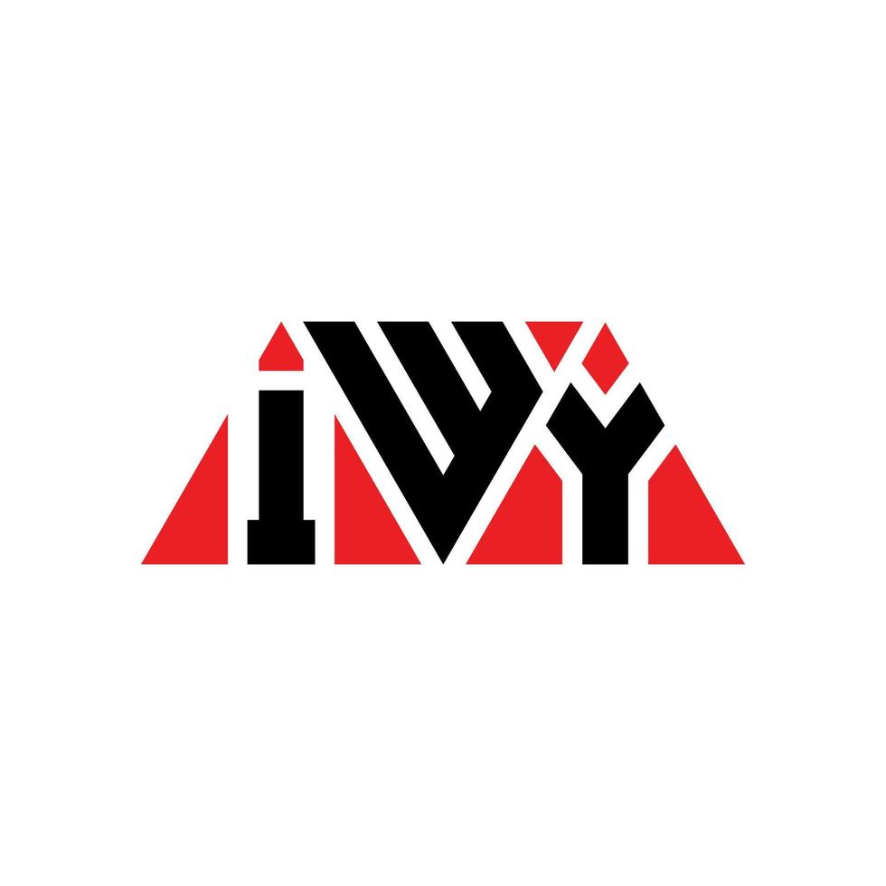IWY triangle letter logo design with triangle shape. IWY triangle logo design monogram. IWY triangle vector logo template with red color. IWY triangular logo Simple, Elegant, and Luxurious Logo. IWY