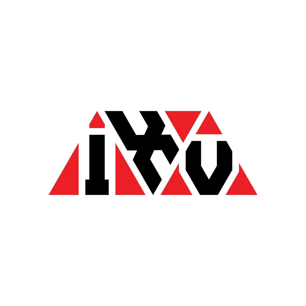 Diseño del logotipo de la letra del triángulo ixv con forma de triángulo. monograma de diseño del logotipo del triángulo ixv. plantilla de logotipo de vector de triángulo ixv con color rojo. logotipo triangular ixv logotipo simple, elegante y lujoso. viii