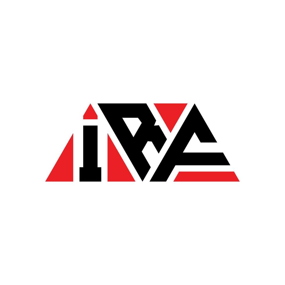 IRF triangle letter logo design with triangle shape. IRF triangle logo design monogram. IRF triangle vector logo template with red color. IRF triangular logo Simple, Elegant, and Luxurious Logo. IRF