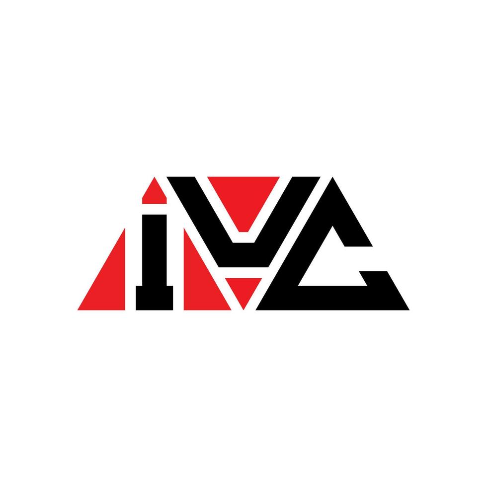 IUC triangle letter logo design with triangle shape. IUC triangle logo design monogram. IUC triangle vector logo template with red color. IUC triangular logo Simple, Elegant, and Luxurious Logo. IUC