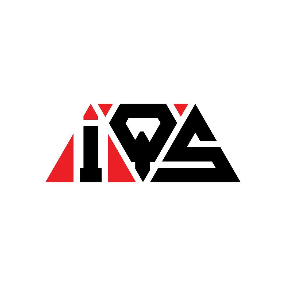 IQS triangle letter logo design with triangle shape. IQS triangle logo design monogram. IQS triangle vector logo template with red color. IQS triangular logo Simple, Elegant, and Luxurious Logo. IQS