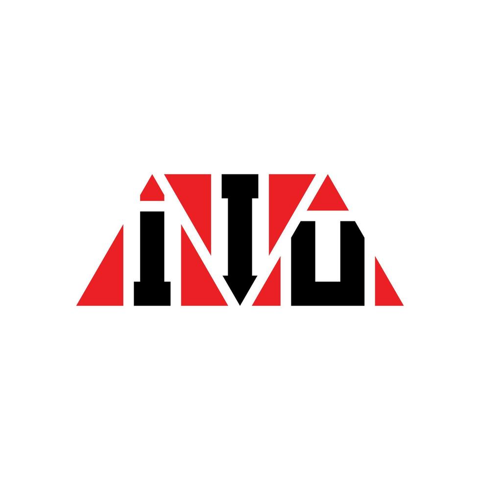 IIU triangle letter logo design with triangle shape. IIU triangle logo design monogram. IIU triangle vector logo template with red color. IIU triangular logo Simple, Elegant, and Luxurious Logo. IIU