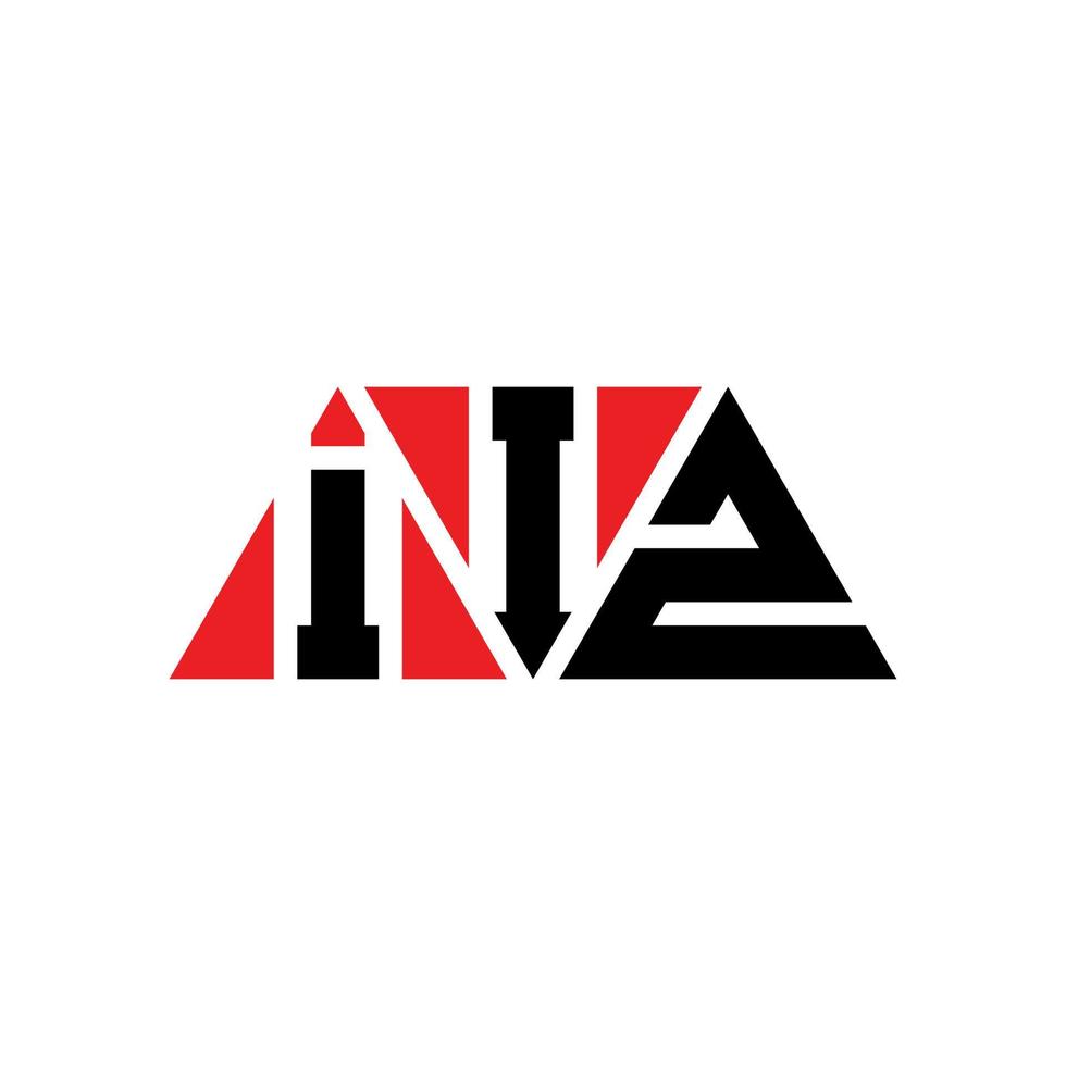 IIZ triangle letter logo design with triangle shape. IIZ triangle logo design monogram. IIZ triangle vector logo template with red color. IIZ triangular logo Simple, Elegant, and Luxurious Logo. IIZ