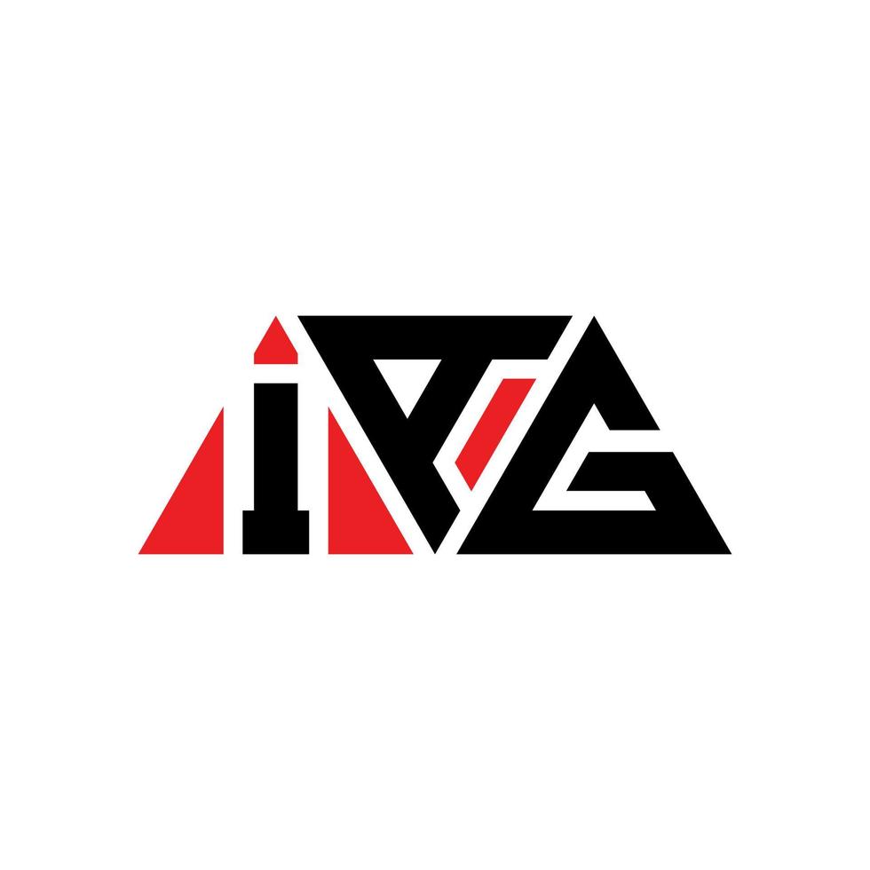 diseño de logotipo de letra triangular iag con forma de triángulo. monograma de diseño del logotipo del triángulo iag. plantilla de logotipo de vector de triángulo iag con color rojo. logo triangular de iag logo simple, elegante y lujoso. iag