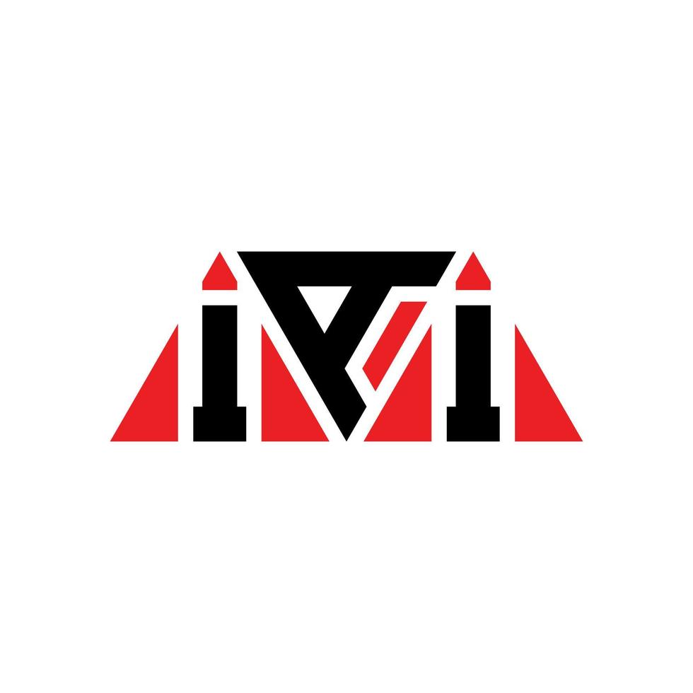 IAI triangle letter logo design with triangle shape. IAI triangle logo design monogram. IAI triangle vector logo template with red color. IAI triangular logo Simple, Elegant, and Luxurious Logo. IAI
