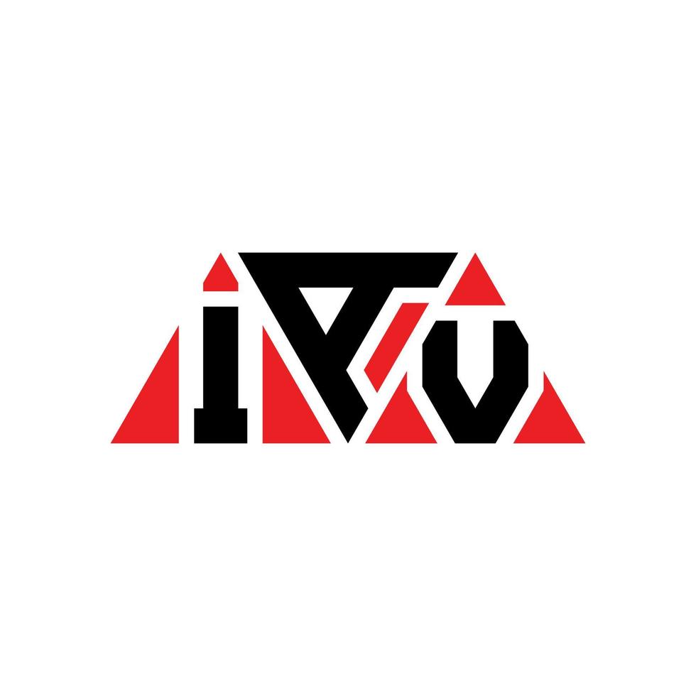 IAV triangle letter logo design with triangle shape. IAV triangle logo design monogram. IAV triangle vector logo template with red color. IAV triangular logo Simple, Elegant, and Luxurious Logo. IAV