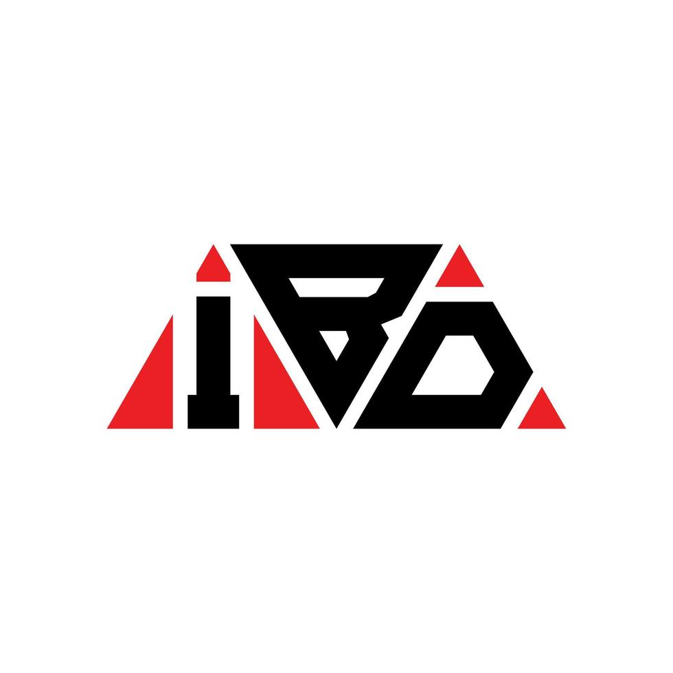 IBD triangle letter logo design with triangle shape. IBD triangle logo design monogram. IBD triangle vector logo template with red color. IBD triangular logo Simple, Elegant, and Luxurious Logo. IBD