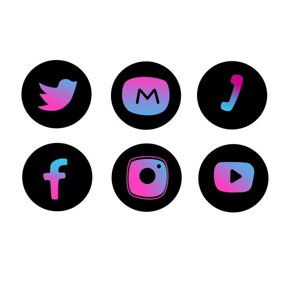 Social media icons vector