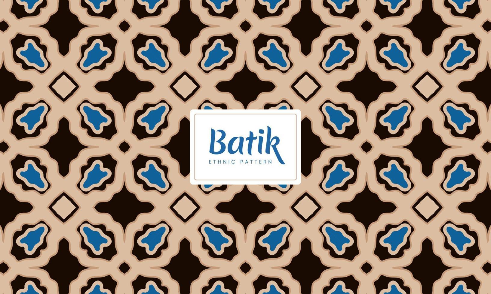 Seamless Batik Indonesian traditional decorative floral patterns Vector