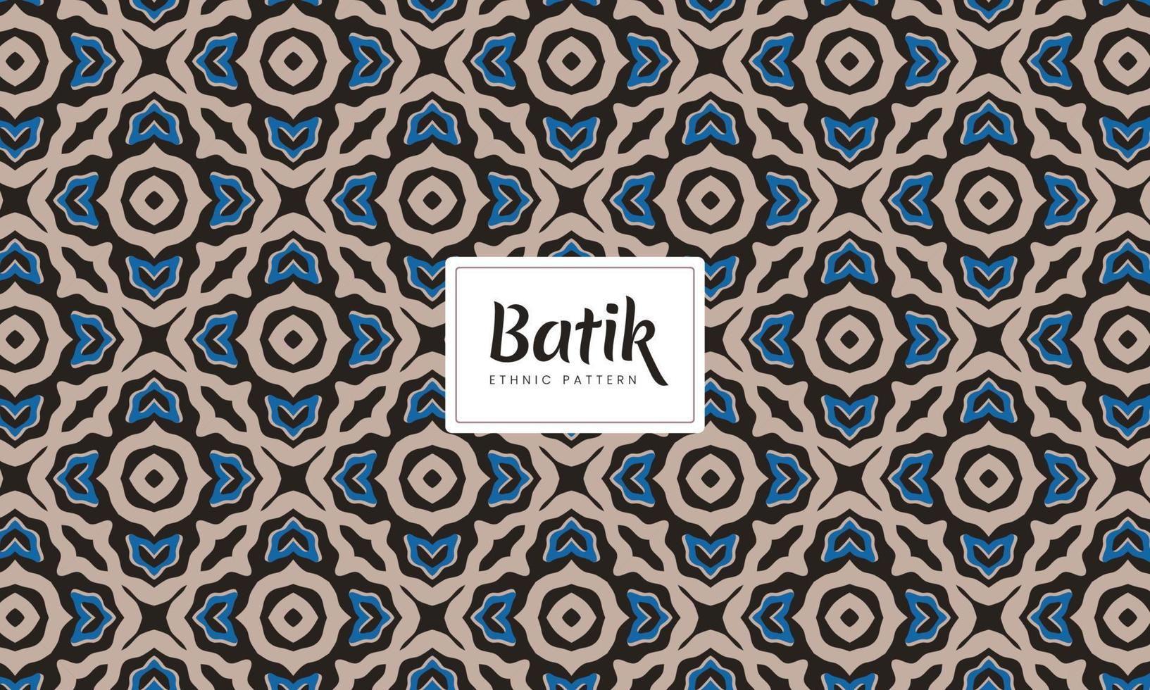 Indonesian Batik combination traditional floral patterns Background vector