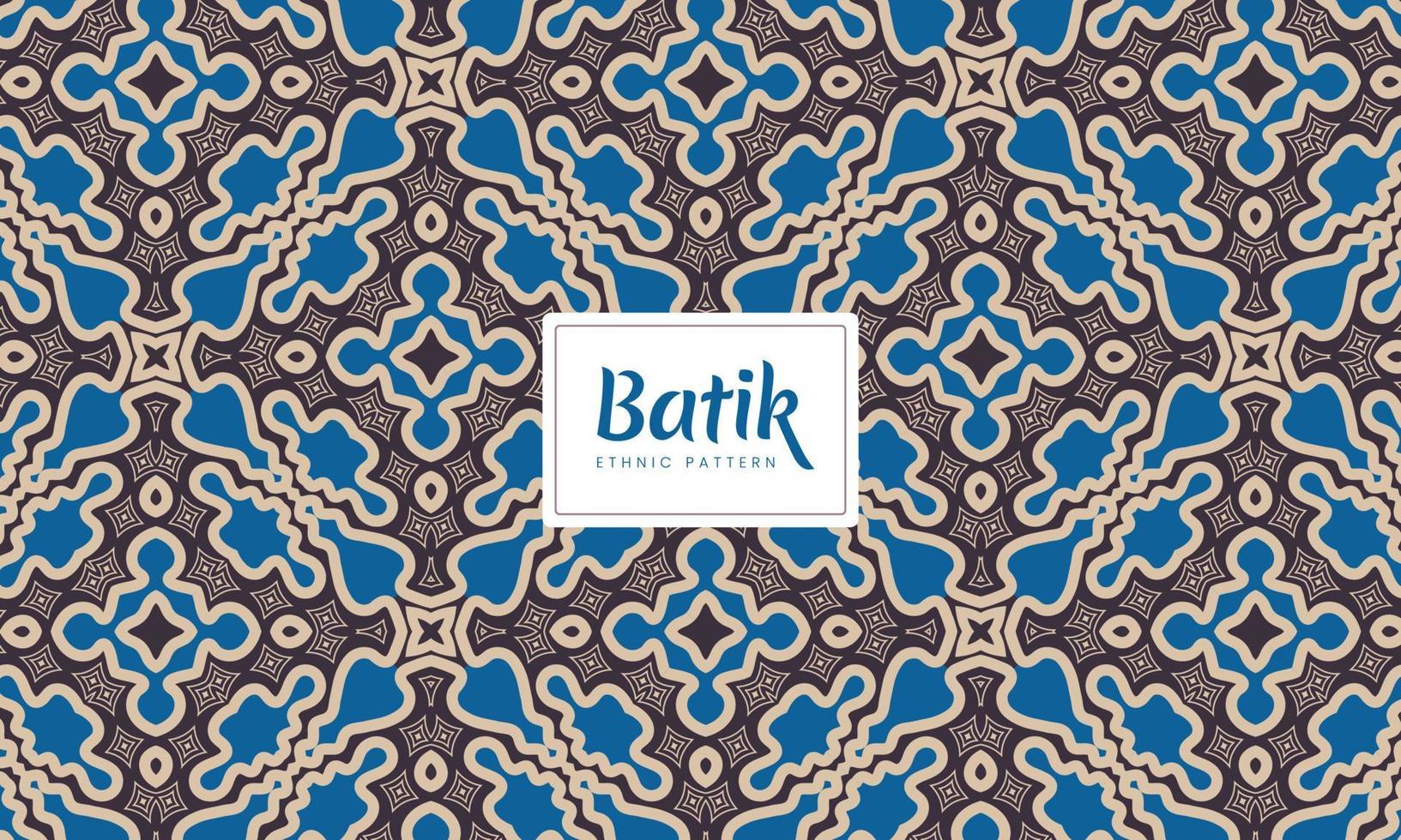 Indonesian Batik seamless traditional floral vector patterns Background