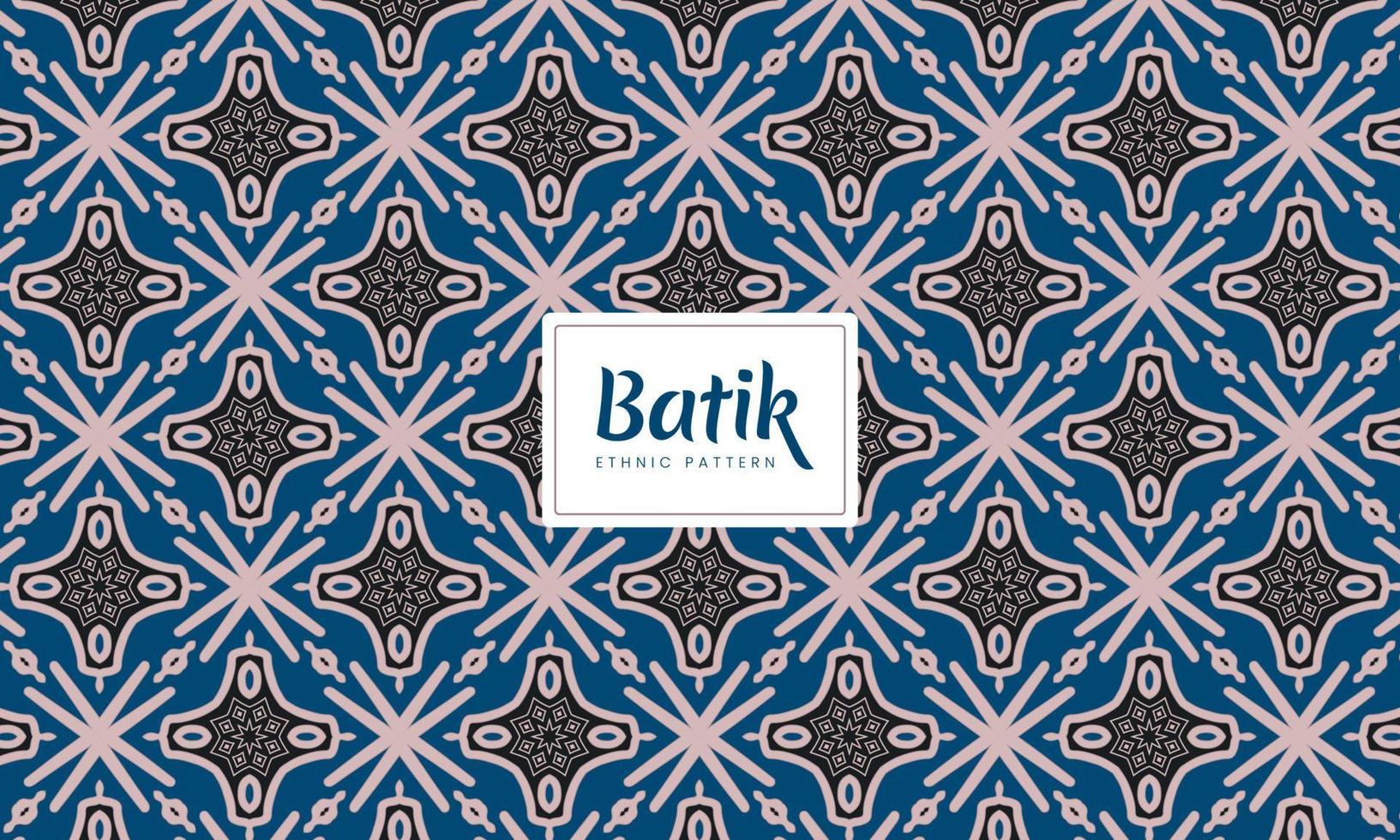 Luxury seamless Batik Indonesian traditional ethnic floral patterns Vector Background