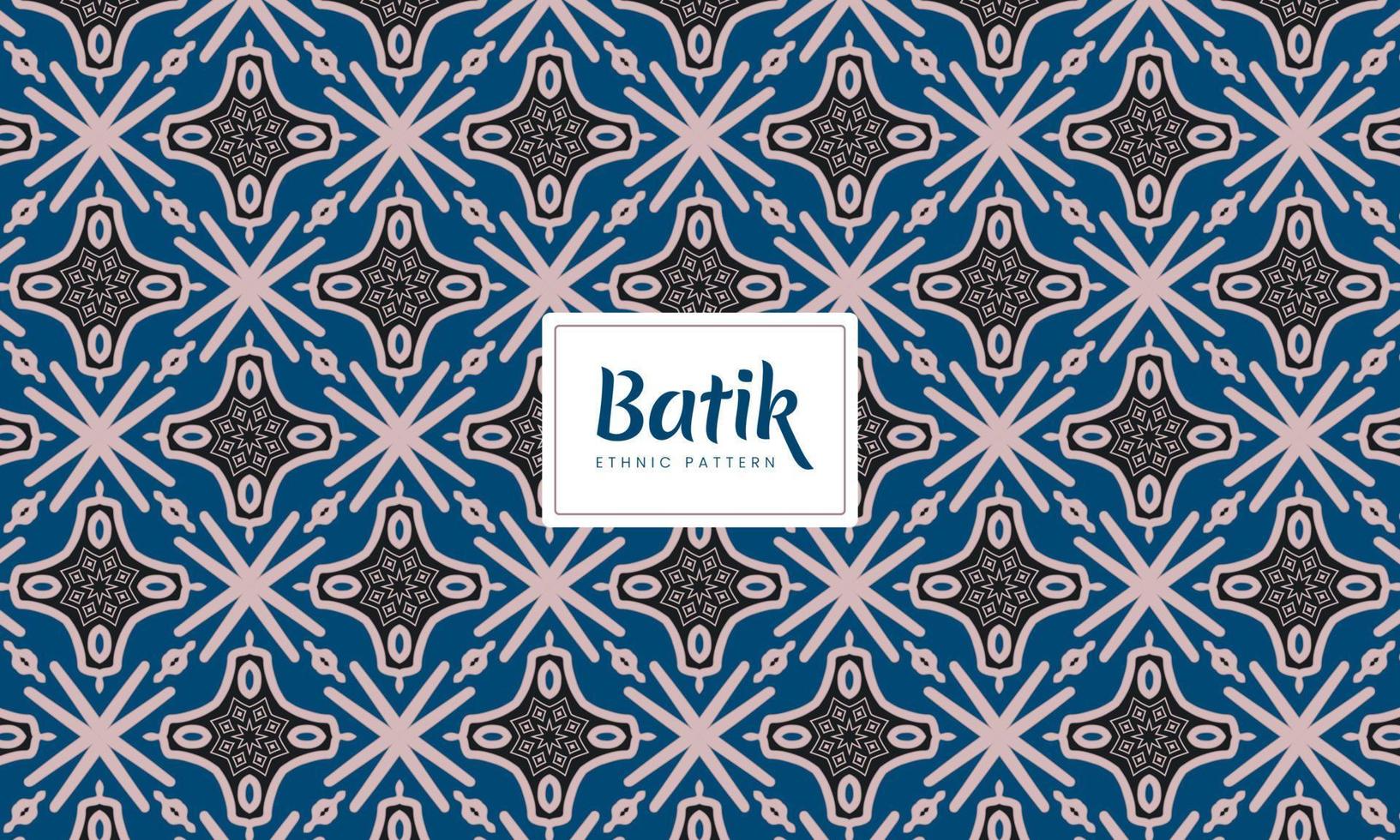 Fondo de vector de patrones florales étnicos tradicionales indonesios de batik inconsútil de lujo